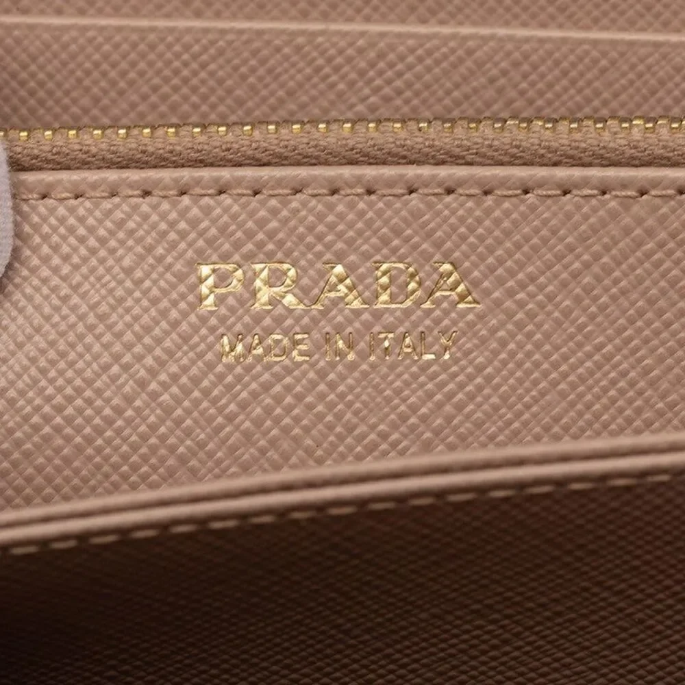 Prada Saffiano Ribbon Zip-Around Long Wallet